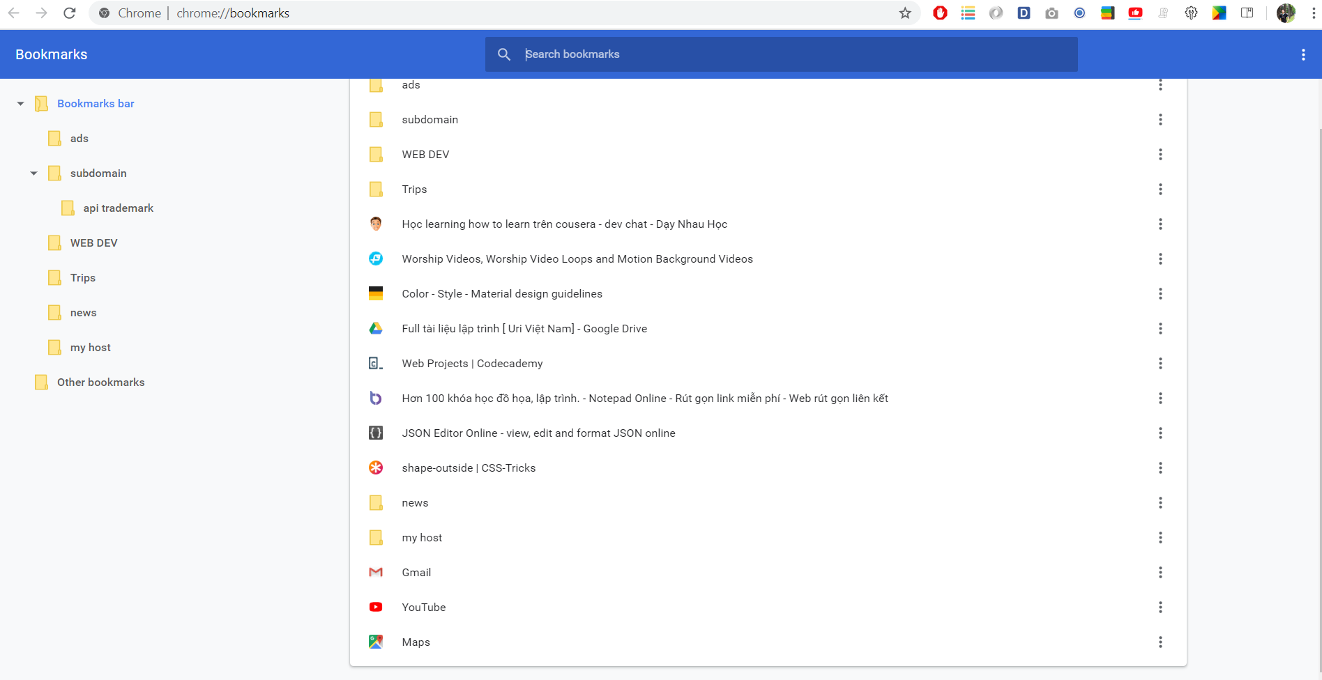 1 Click to Bookmarks